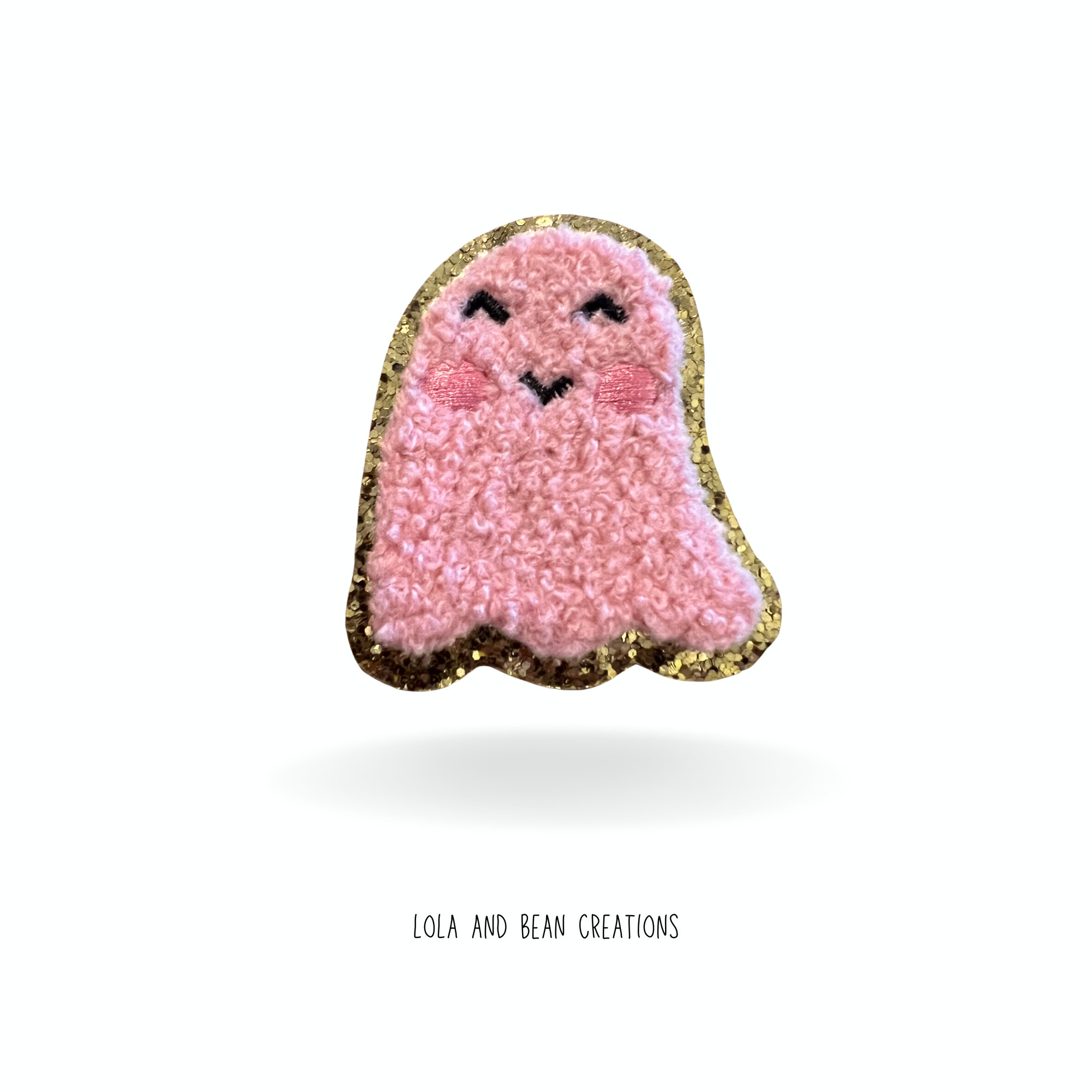 Lola & Bean Creations - Wholesale Patch - Halloween Pumpkin & Ghost Chenille Patch, Heat-Activated3