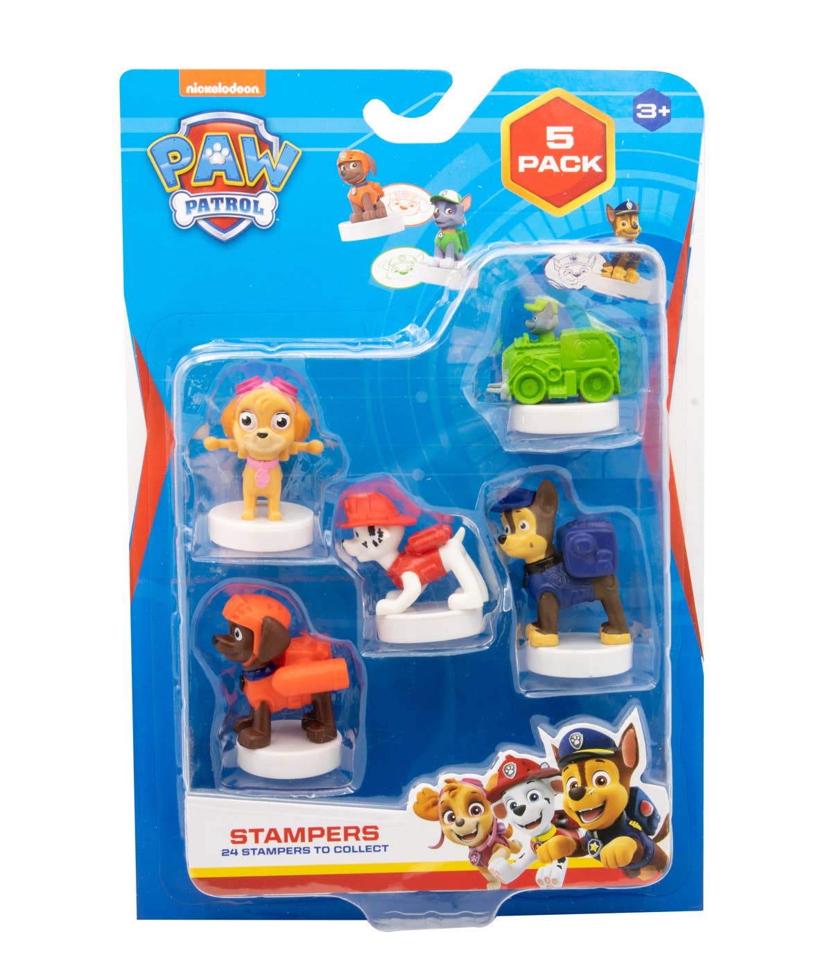 Joy Toy – wholesale Leksaksset - Barn – 5 stämplar med PAW Patrol och 3D-figurer i blisterförpackning2