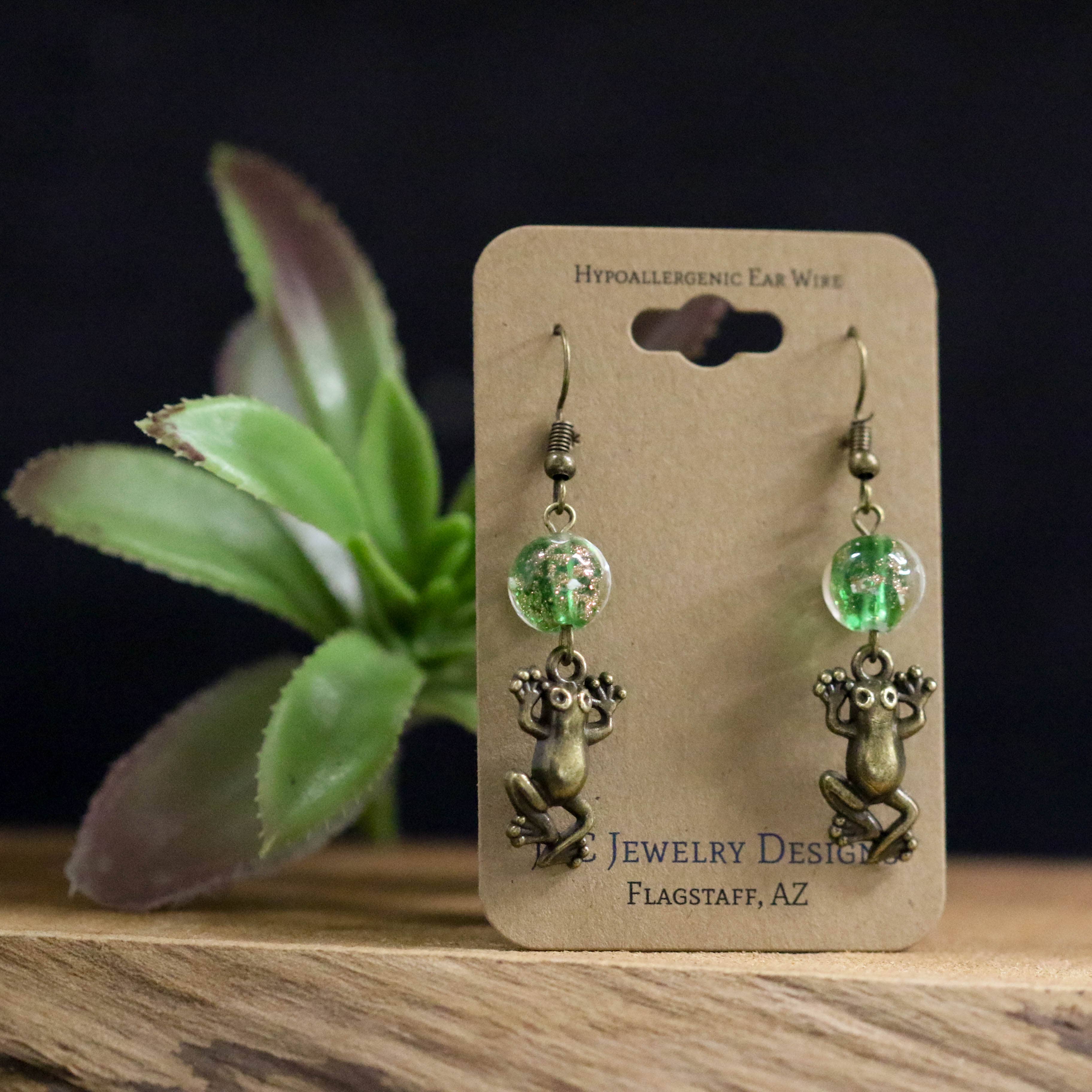 JAC Jewelry Designs - Wholesale Dangle Earrings - Playful Frog Earrings1
