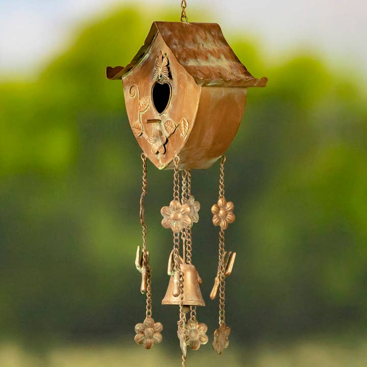 Zaer Ltd. International - Wholesale Wind Chime - Hanging Birdhouse Wind Chimes - 6 Assorted Styles