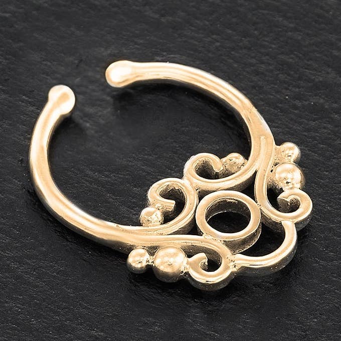 Bague Statement Tribal Faux Septum pour la vente par Umanative Design