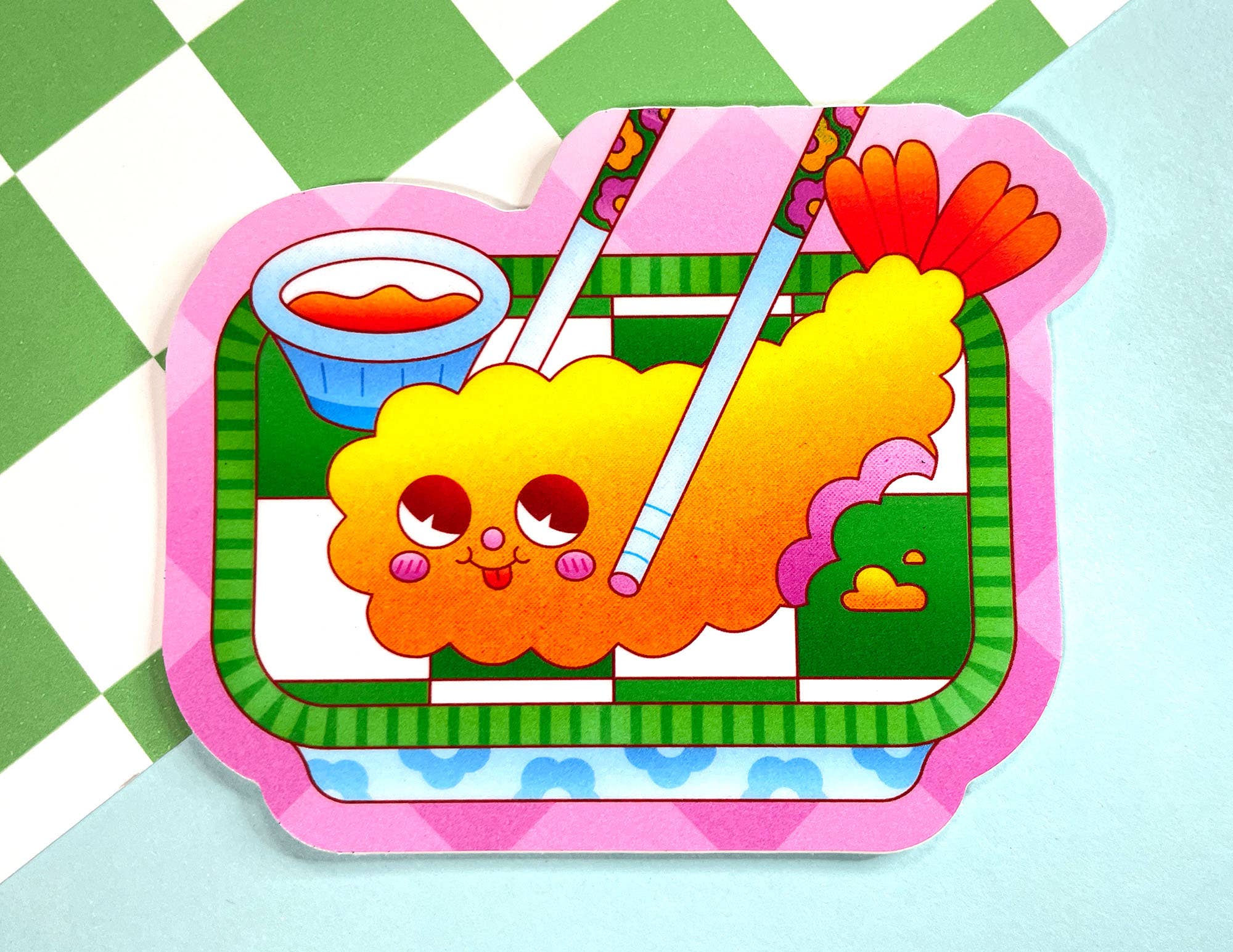 Kidnichols - Wholesale Sticker - Chomp Shrimp Tempura Vinyl Sticker | Japanese Food | Kawaii2