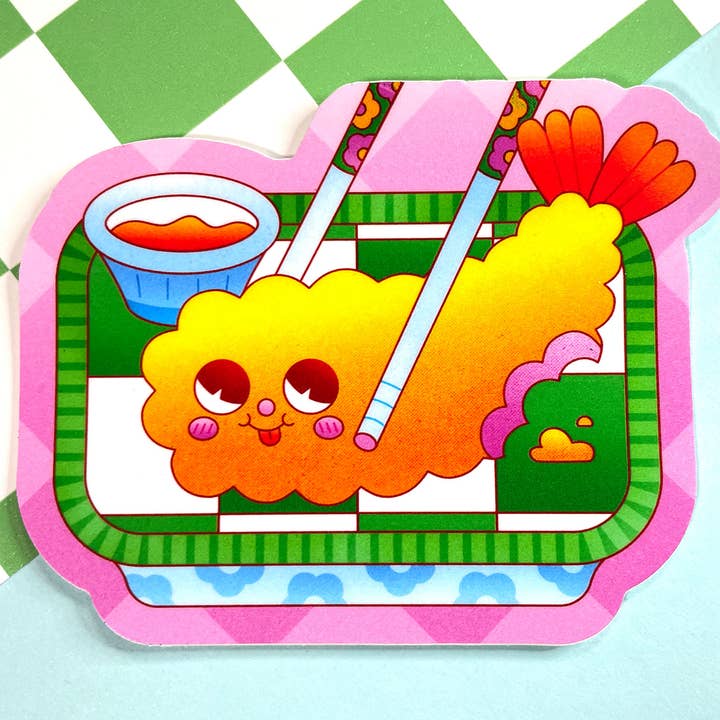 Kidnichols - Wholesale Sticker - Chomp Shrimp Tempura Vinyl Sticker | Japanese Food | Kawaii2