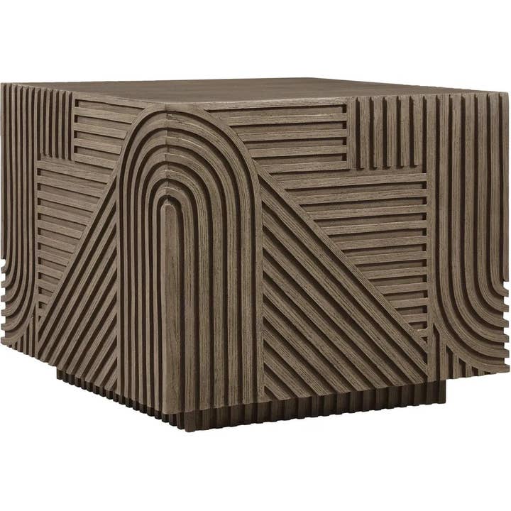 LOOMLAN - Vente Tables d'appoint - Table carrée Serenity - Table d'appoint extérieure marron2