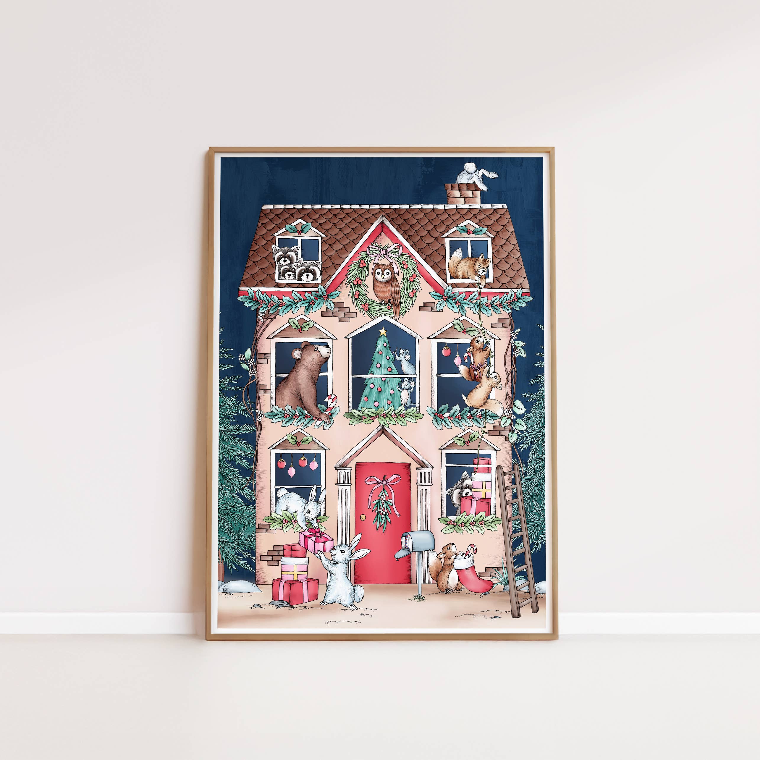 Typoflora - Wholesale Art print - Magical Christmas House Artprint0