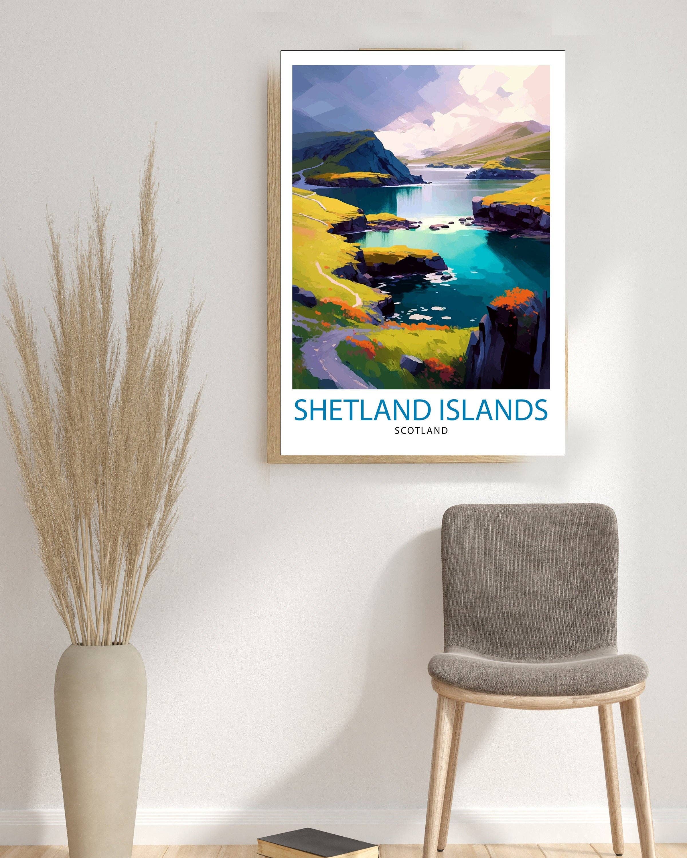 InkNPrintz – wholesale Art print – Shetland Islands Travel Poster Shetland2