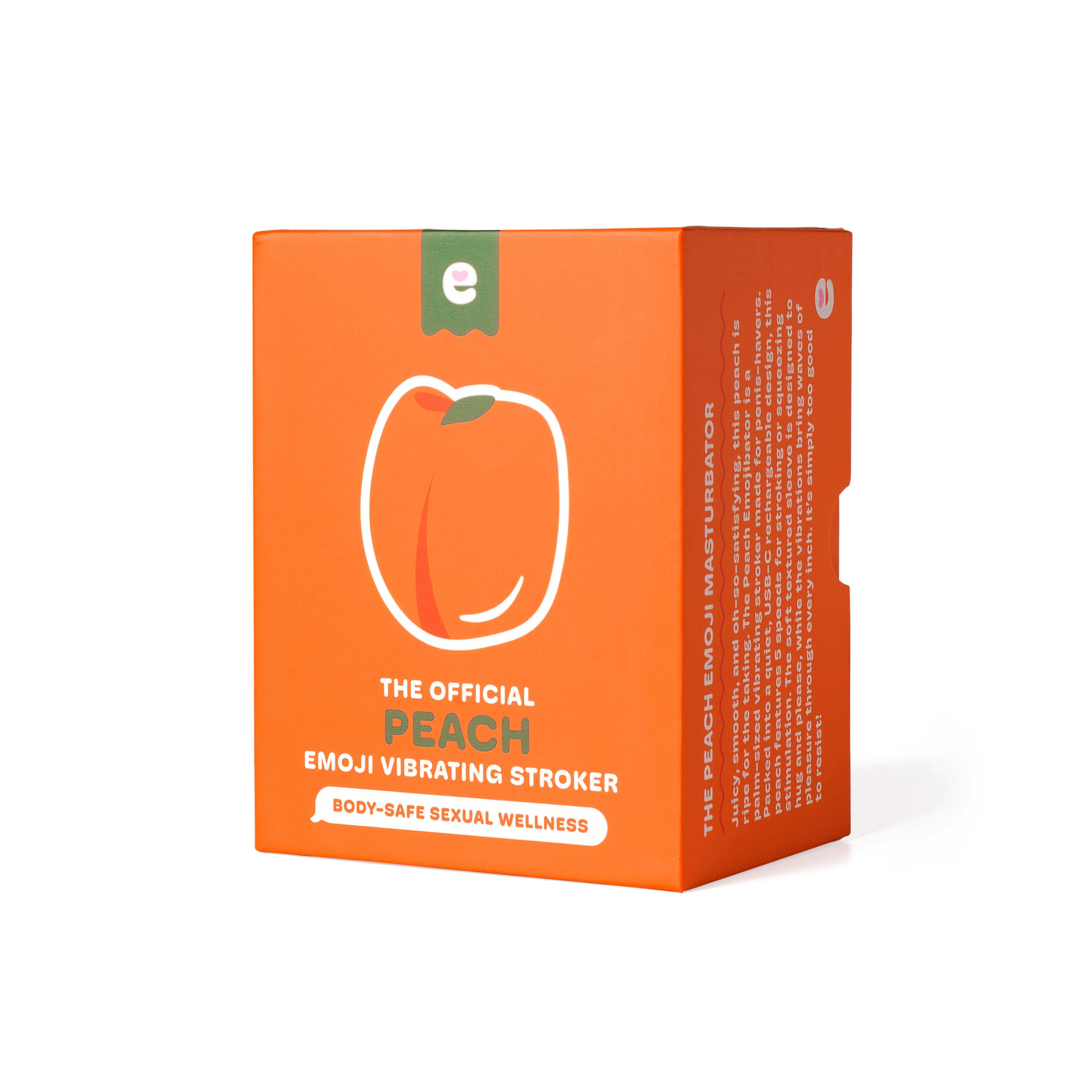 Emojibator - Wholesale Sex Toy - Peach Vibrating Stroker6