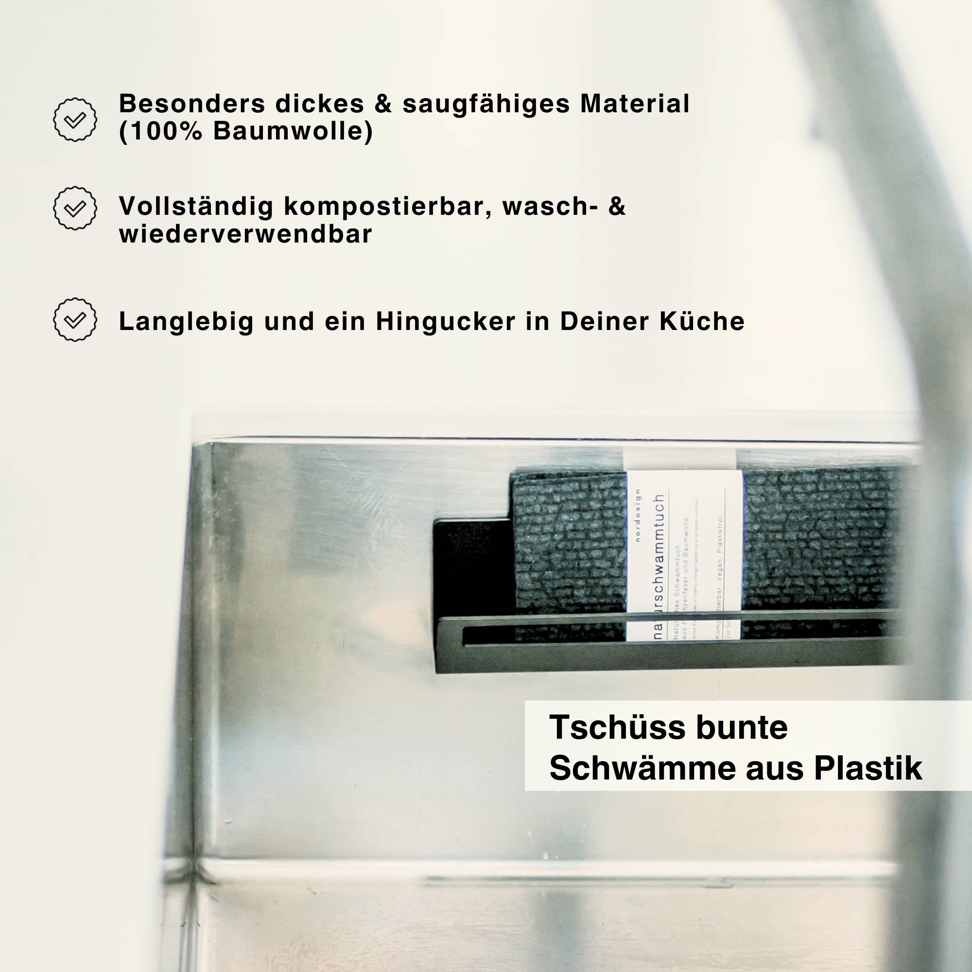 nordesign - Wholesale Cleaning Sponge - Natural sponge cloth (set of 2) - black3