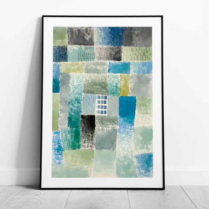 First House in a Settlement - Paul Klee - Rolled Poster Wall Art Print for wholesale by House Prints