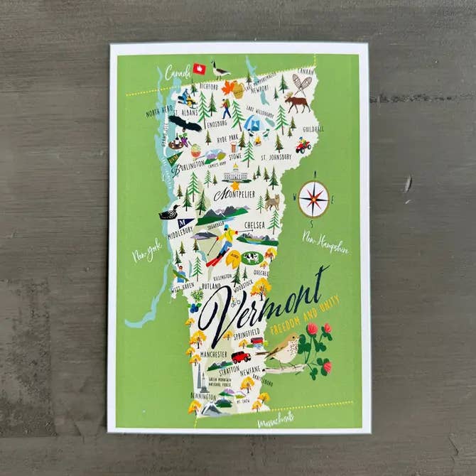 Tarjeta de Nota de Vermont con Sobre para venta al por mayor de Galleyware