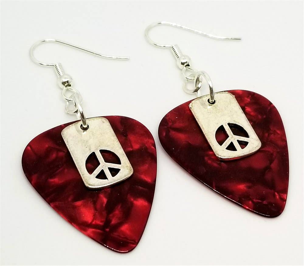 Simply Raevyn - Wholesale Dangle Earrings - Small Peace Sign Cut Out Charm Earrings1