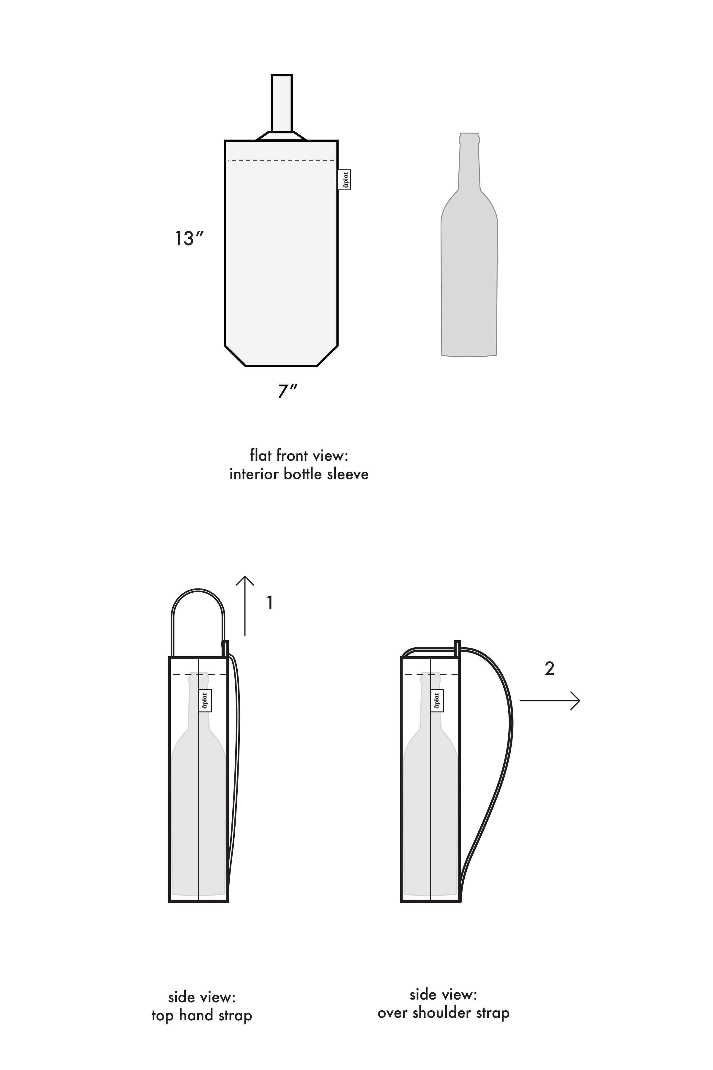 Aplat LLC - Wholesale Wine Tote - Vin Single Bottle Tote | Kale7