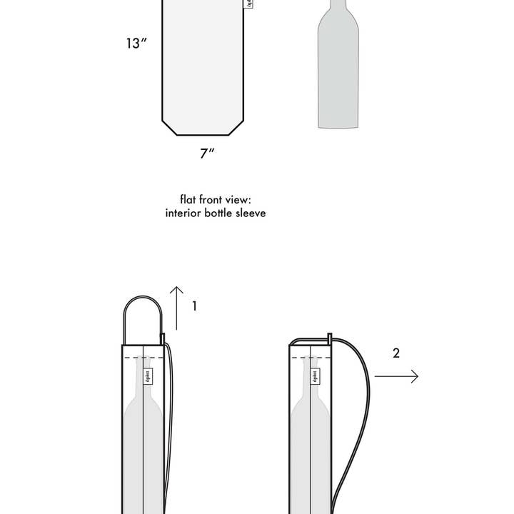 Aplat LLC - Wholesale Wine Tote - Vin Single Bottle Tote | Kale7