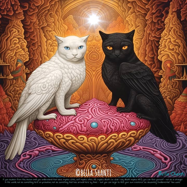 "BEYOND BLACK & WHITE ILLUSION" wall art CANVAS PRINT large for wholesale by Bella's Miracle Shop