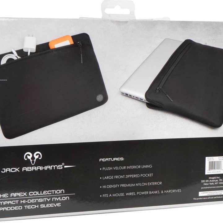 Magid – wholesale Fodral för bärbar dator och surfplatta - Unisex – Jack Abrahams The Apex Nylon Skyddande Vadderat Laptopfodral 3L3