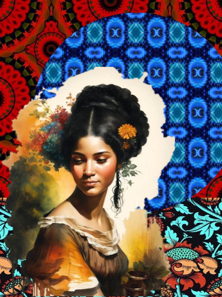 Tiana Fine Art Greeting Card for wholesale by Blacartistry