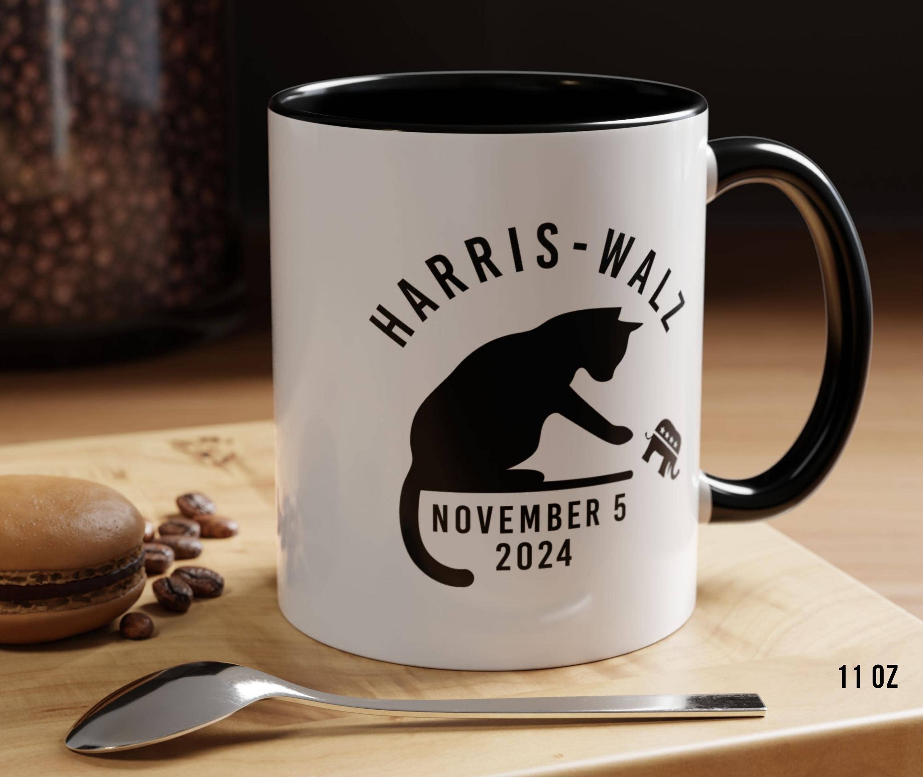 NVC Ecommerce LLC - Vente Tasse à café - Tasse Election Cat 2024, tasse de satire politique, élection drôle 1