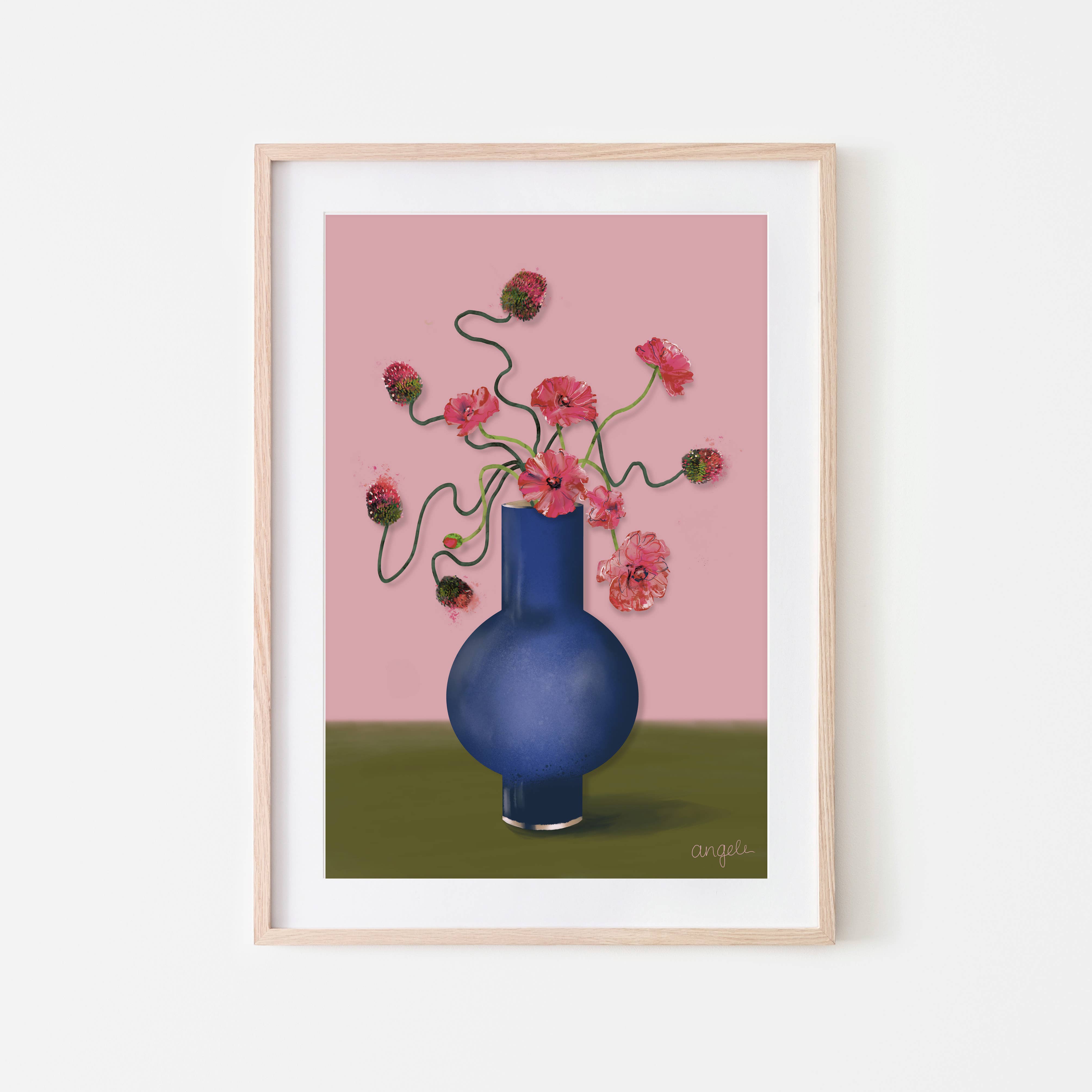 Studio Angelart - Wholesale Poster - Illustration: flowers in a vase (art print)1