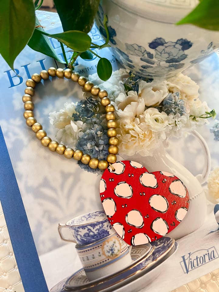 étiquette cœur léopard rouge pot à gingembre décor, décor de bouteille, décor de poignée de meuble, etc. pour la vente par millie b & co