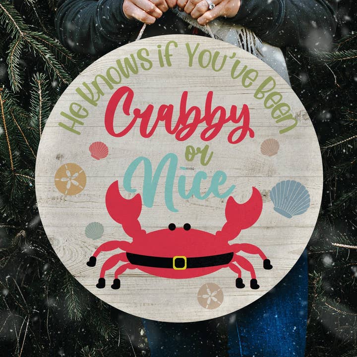Crabby Nice Christmas Door Decorations for wholesale by 9th Letter Press