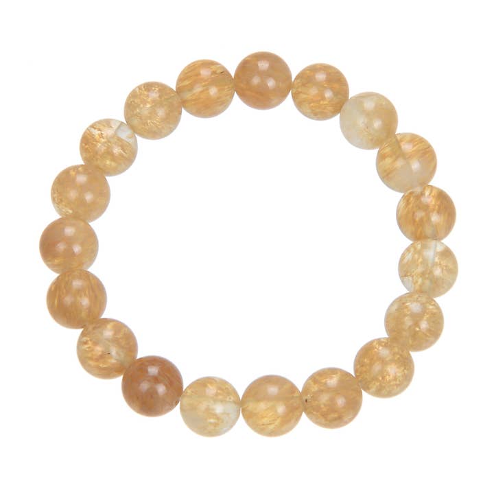 Ole – Großhandel Perlenarmband – Citrin-Quarz-Stein Stretcharmband B1981-4MM5