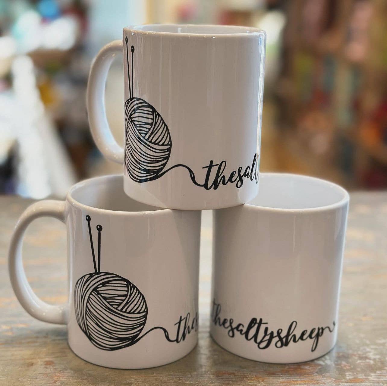 NNK Press - Wholesale Coffee mug - Write Your Shop Name In Yarn- Personalized Shop Mug0