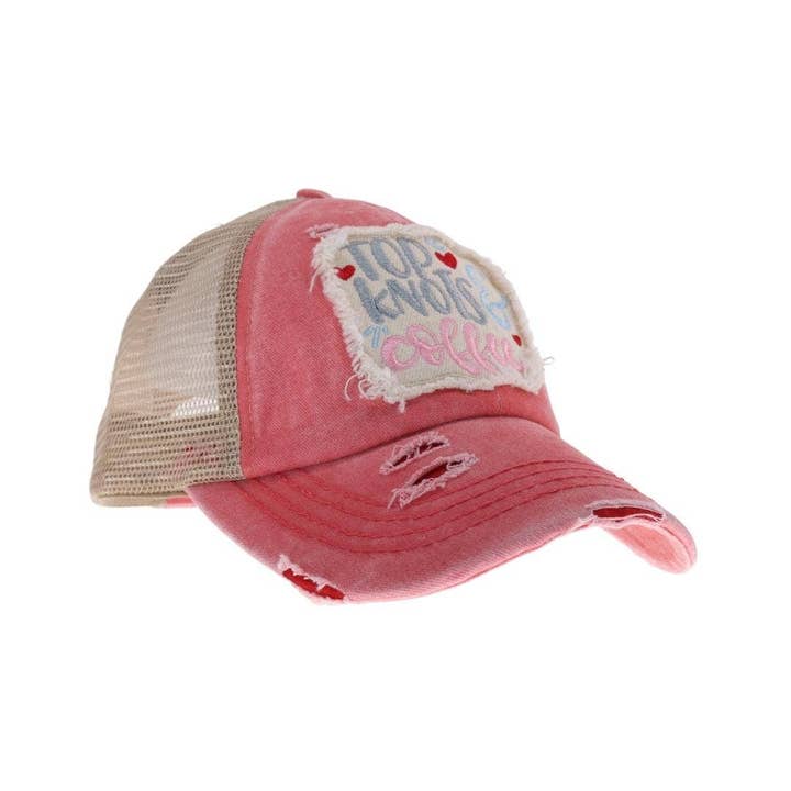 Madeline Love - Wholesale Ponytail cap – Women’s - Top Knots and Coffee Patch C.C High Pony Criss Cross Ball Cap