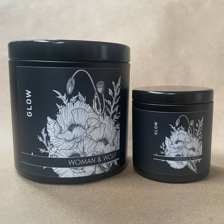 GLOW Eco-friendly Soy/Coconut Jar Candle for wholesale by Woman + Wolf