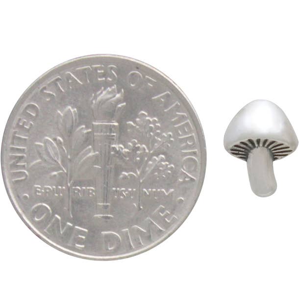 Nina Designs - Wholesale Stud/Post Earrings - Sterling Silver or Bronze Mushroom Post Earrings 8x6mm2