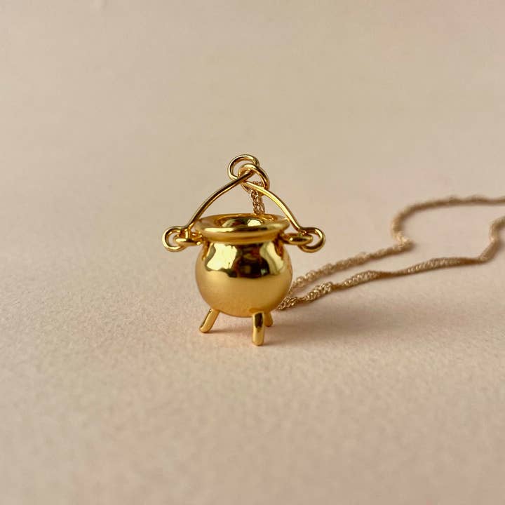 Cauldron Charm Gold or Enamel for wholesale by Witches