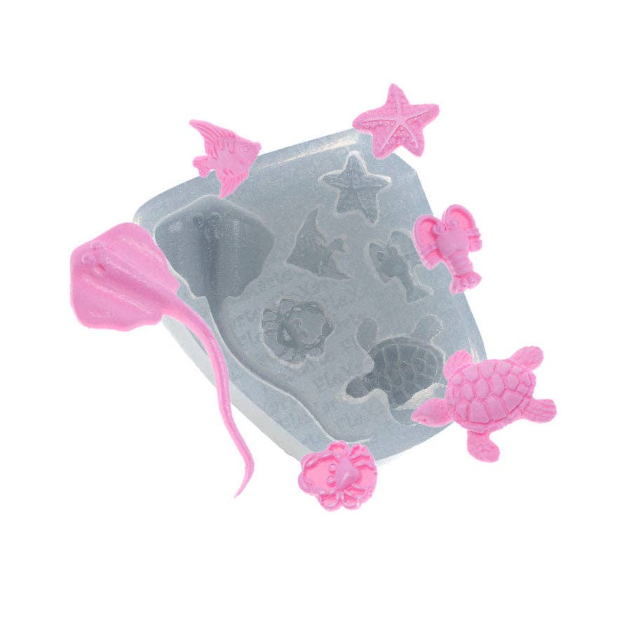Flexarte USA - Wholesale Chocolate/Candy Mold - Ray Lobster Turtle Star Fish Crab Silicone Mold