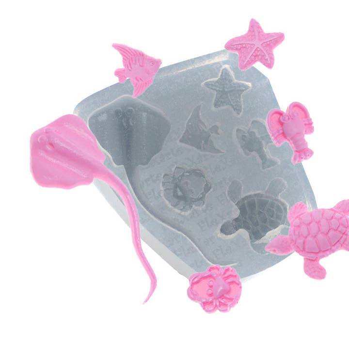 Flexarte USA - Wholesale Chocolate/Candy Mold - Ray Lobster Turtle Star Fish Crab Silicone Mold0