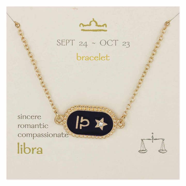 Libra Medallion Gold Bracelet for wholesale by ZAD