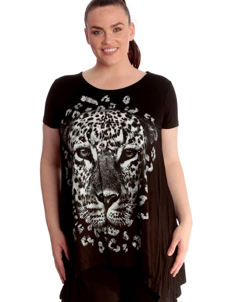 1019 Leopard A-linje Topp Djärv, Smickrande, Orädd för wholesale av NOUVELLE