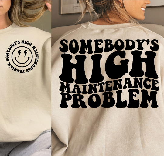 Carolina Moon - Wholesale Graphic Sweatshirt - Women's - Somebody's Problem Sweatshirt0