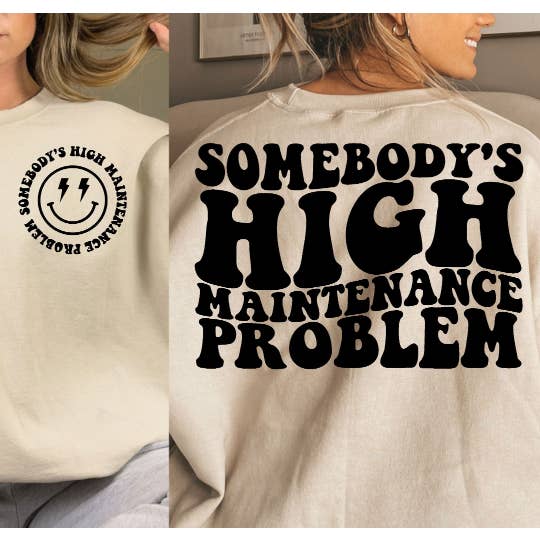 Carolina Moon – Engroshandel Grafisk Sweatshirt - Dame – Somebody's Problem Sweatshirt