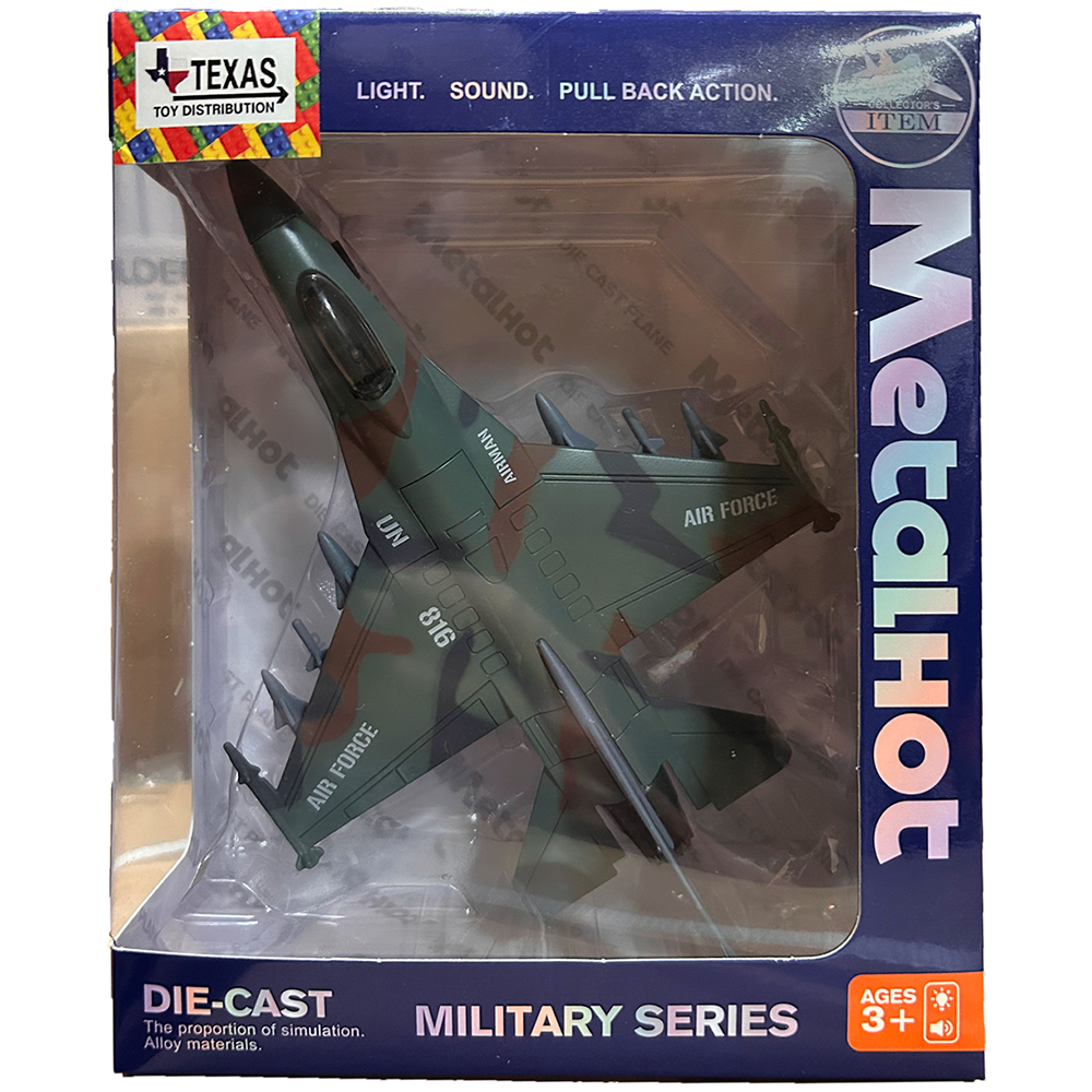 Texas Toy Distribution - Wholesale Toy Plane - Kids - Diecast F16 Fighter Jet Aircraft Military Model2
