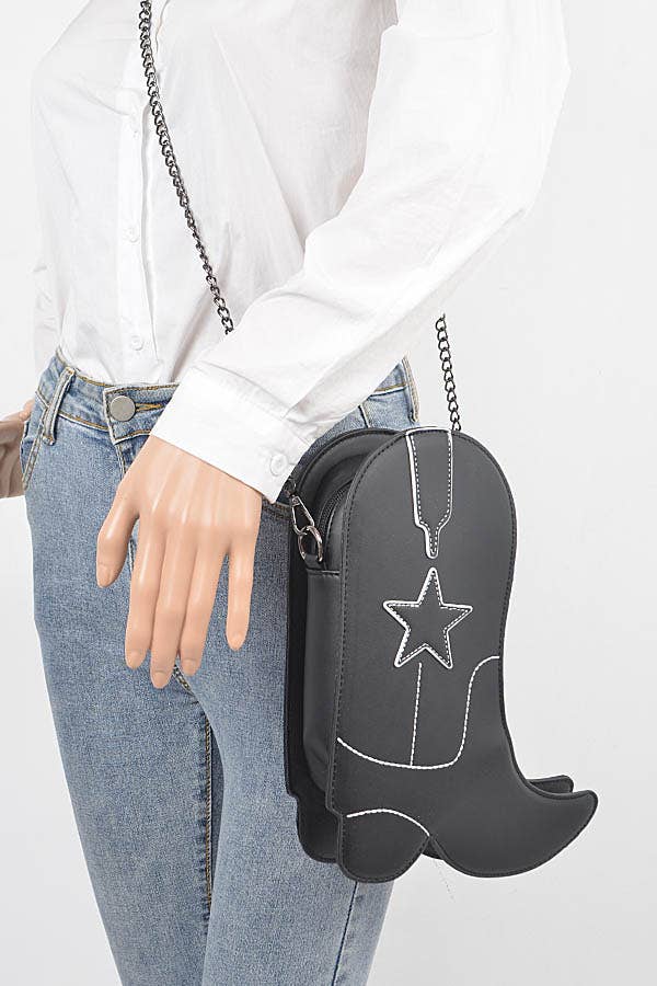 Vit Cowboy Boots Crossbody kedjeväska för wholesale på Faire4