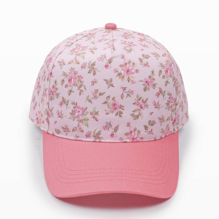 David And Young - Wholesale Baseball Cap - Women's - FLORAL PRINT Crown Two Tone Baseball Cap