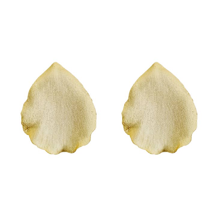 FLAT LEAF EARRINGS for wholesale by Meshca