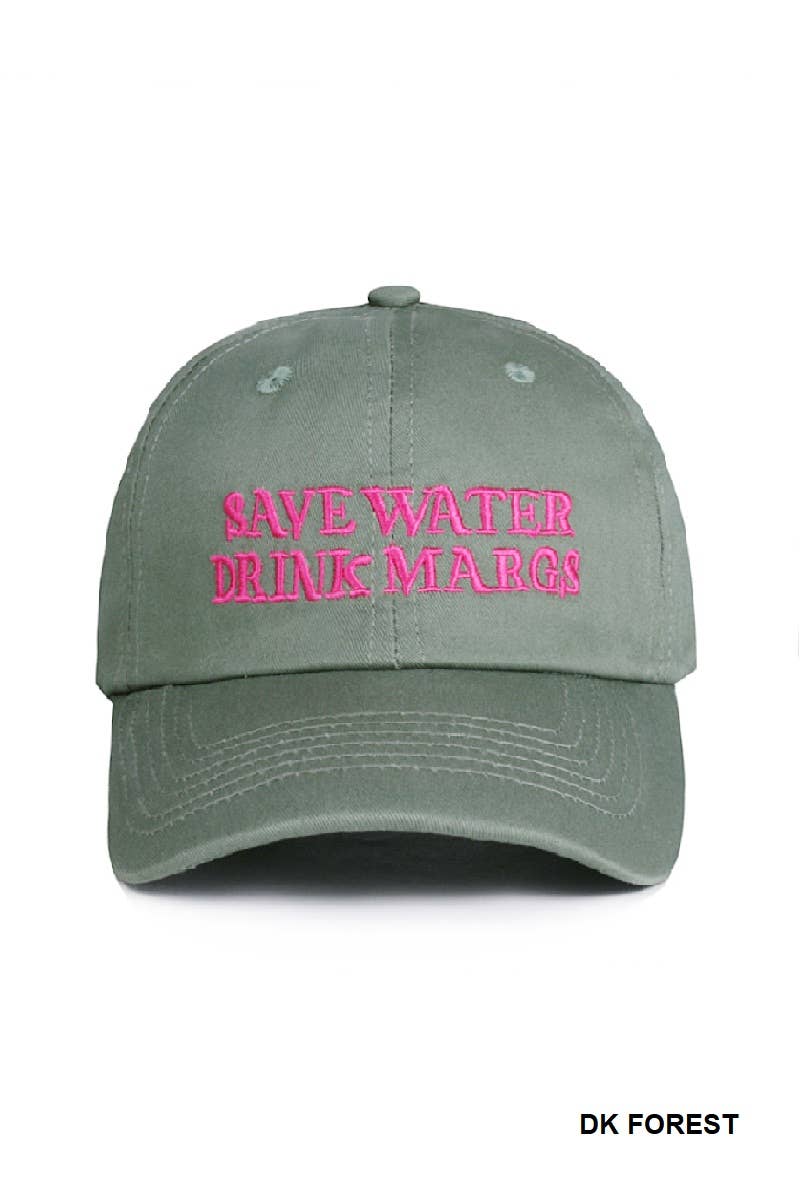 42POPS - Wholesale Baseball Cap - Women's - ..1023 Save Water Drink Margs Embroidered Baseball Cap SI-28964