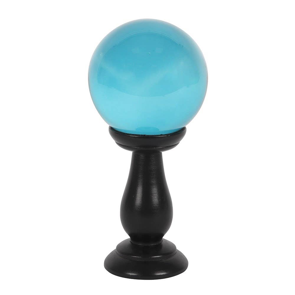 Something Different Wholesale - Wholesale Spiritual Stone/Crystal - Small Teal Crystal Ball on Stand1
