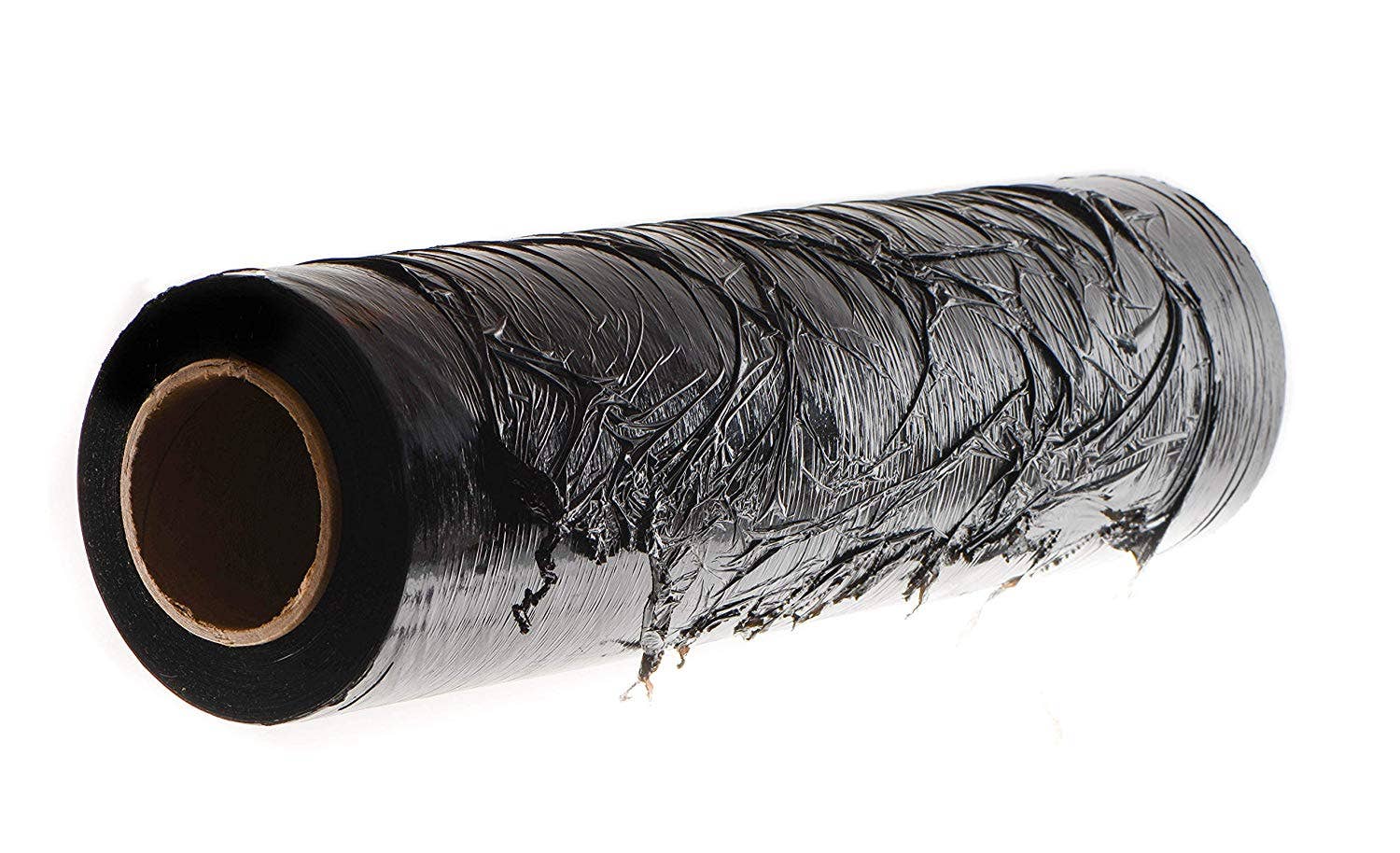 EcoQuality - Wholesale Craft Supplies - Black Stretch Film Wrap 80 Gauge Thick 18" x 1500 Ft - Durab1