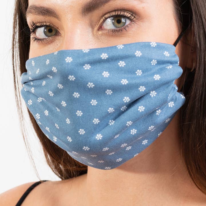 Mini Masque Visage Imprimé Floral pour la vente par Mascly Co