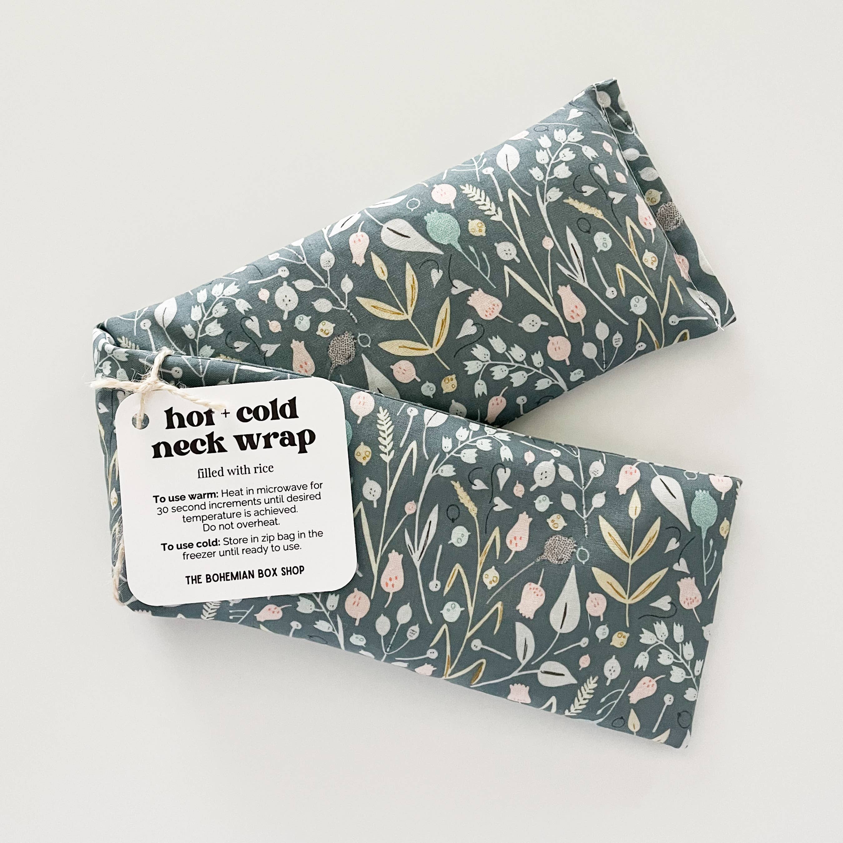 The Bohemian Box Shop - Vente Compresses chaud/froid - Enveloppe pour le cou avec thérapie par le chaud et le froid - Meadow Flowers