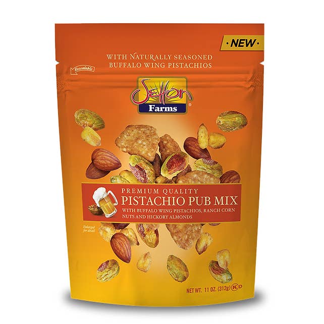 Setton Pistachio of Terra Bella - Wholesale Trail Mix - Pistachios Pub Mix with Buffalo Wing Pistachios 11oz