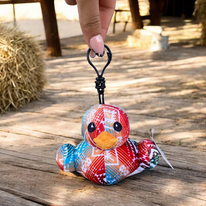 Western Linens - Wholesale Stuffed/Plush Toy - Kids & Baby - Mini Farm Pal Plush Toy - Red Southwest Duck