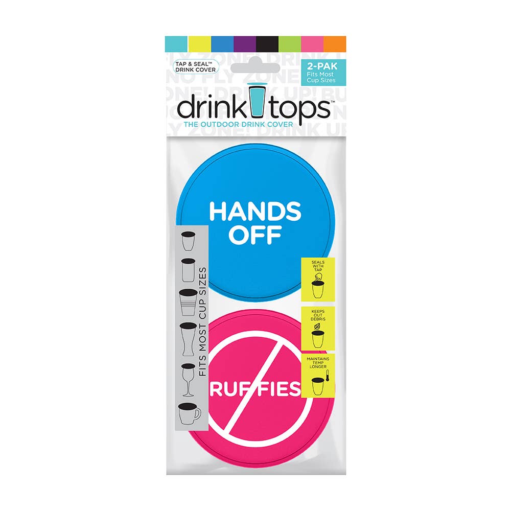 Drink Tops™ - Wholesale Drink Lids - TAP & SEAL Drink Covers - Hanger 2/PK15