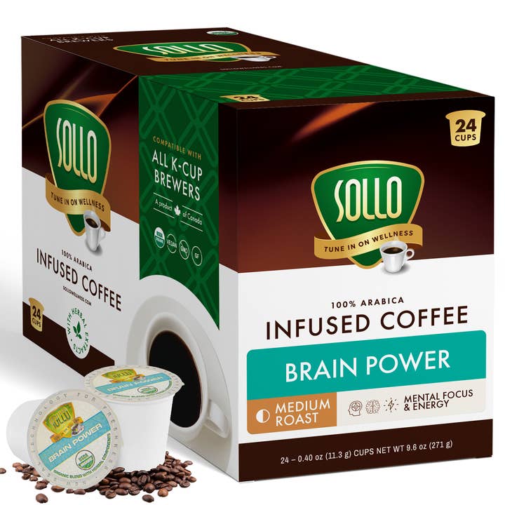 Capsules de café Brain Power pour la vente par Sollo Wellness