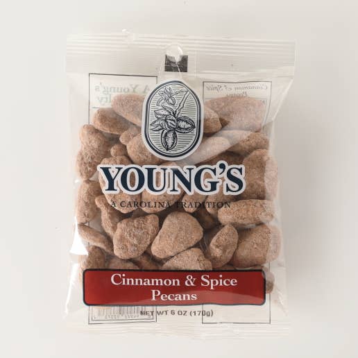 Young’s Premium Foods - Wholesale Nuts - Cinnamon Glazed Pecans 6oz Snack Bag0